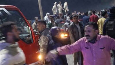 الصور الأولى لحادث تصادم ميكروباص بسيارة نقل على طريق المنصورة بالدقهلية
