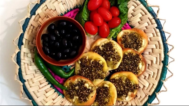 فطائر شوفان بالزعتر،