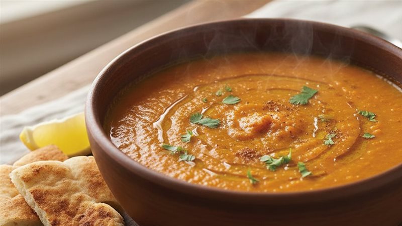 شوربة العدس الأحمر،