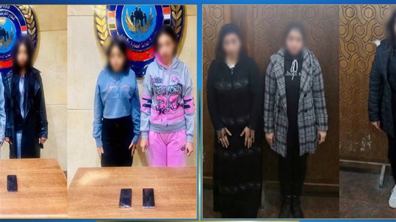 ضبط 7 فتيات لقيامهن