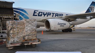 مصر للطيران تنقل 50 طنا من المواد الغذائية لأهالي أسوان 