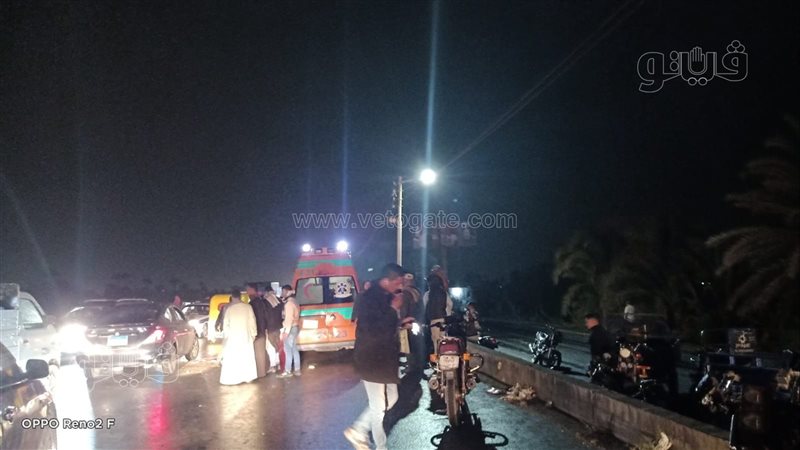 موقع الحادث بطريق