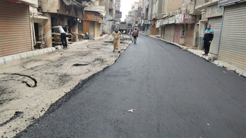 الشوارع التي تم رصفها