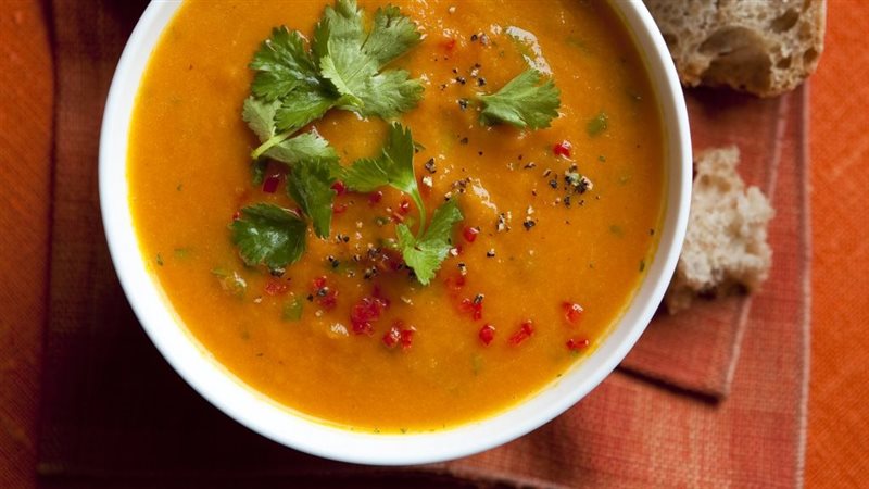 شوربة الجزر بالبرتقال،