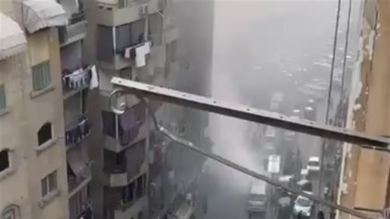 حريق هائل بمحل تجاري
