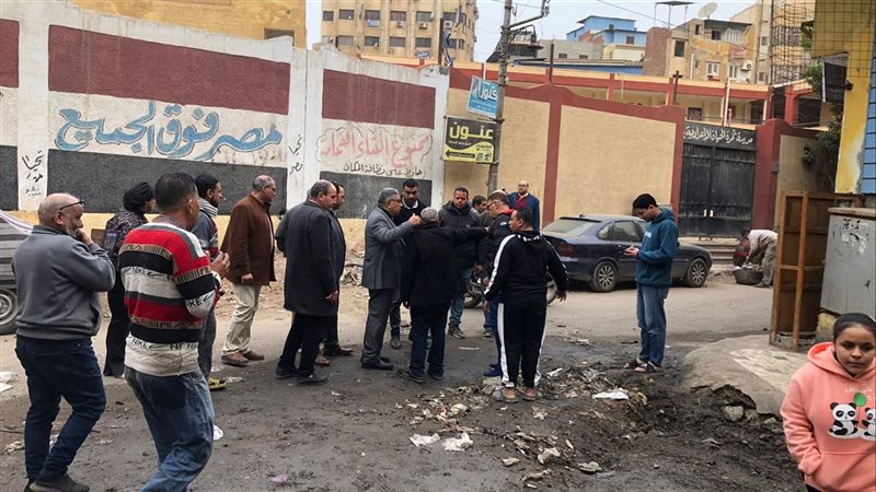 إصلاح خط مياه بالمنصورة