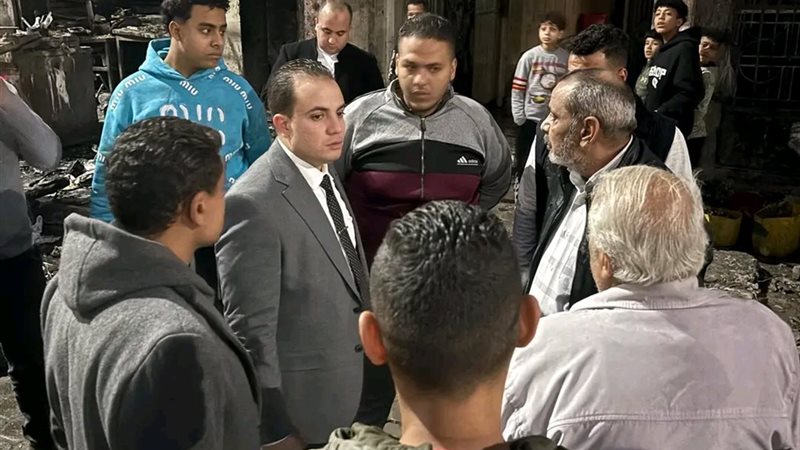حريق مطعم سكة الوايلي