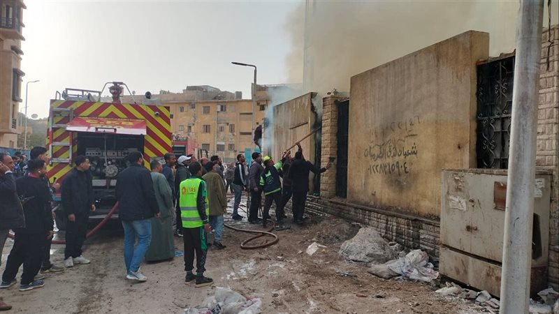 حريق مستشفى أبو الريش،