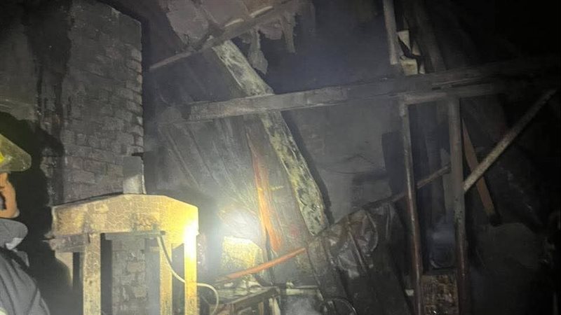 حريق بمنطقة تجميع