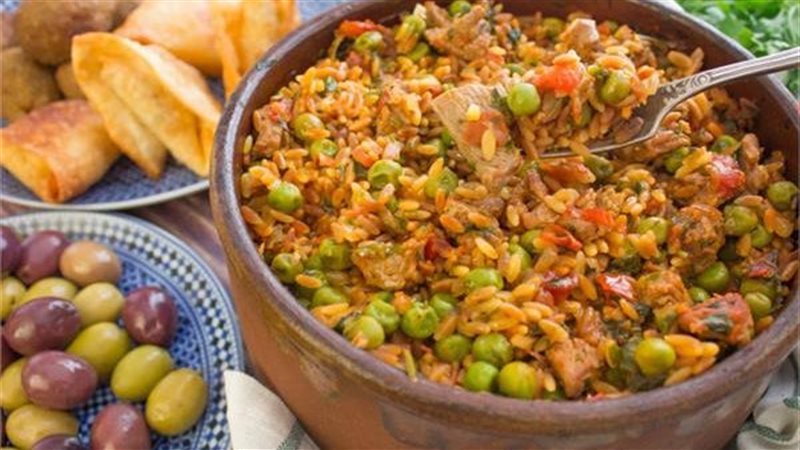 طاجن الخضار واللسان