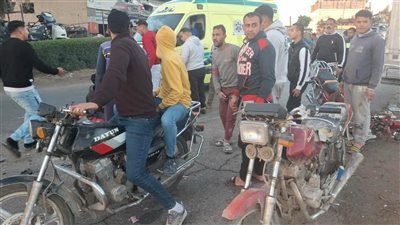  إصابة 4 أشخاص في سباق موتوسيكلات على طريق الربع بالدقهلية 