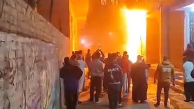 حريق بمخزن أخشاب ومستلزمات مناسبات في دار السلام والحماية المدنية تتدخل للسيطرة