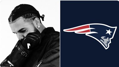 دريك يراهن بمليون دولار على فوز نيو إنجلاند باتريوتس في Super Bowl