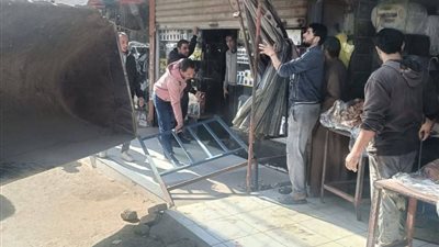 حملة مكبرة لرفع الإشغالات والتعديات بكفر صقر في الشرقية 