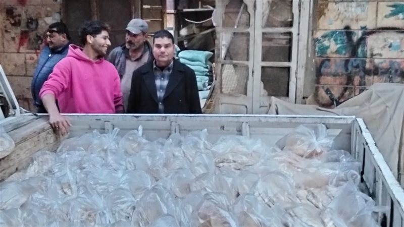 توزيع خبز بالمنصورة،