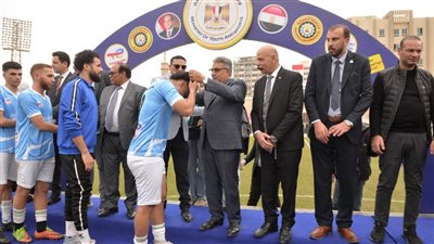 محافظ الدقهلية يشهد نهائي بطولة دوري مراكز الشباب باستاد المنصورة