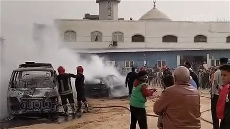 حريق سيارات مدينة