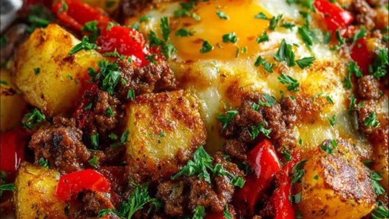 طاجن البطاطس باللحمة