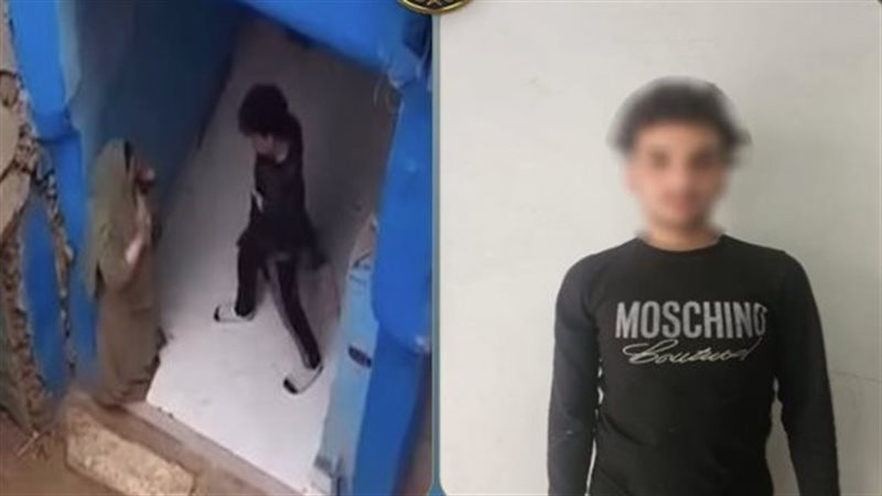  تعدي شاب على والدته