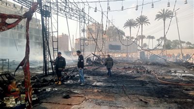 السيطرة على حريق خيمة رمضانية في الدقهلية (فيديو وصور) 