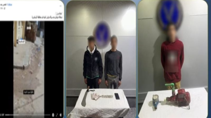 ضبط سارق موتور مياه