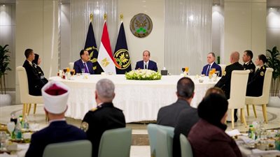 السيسي يشارك في حفل إفطار أكاديمية الشرطة (فيديو)