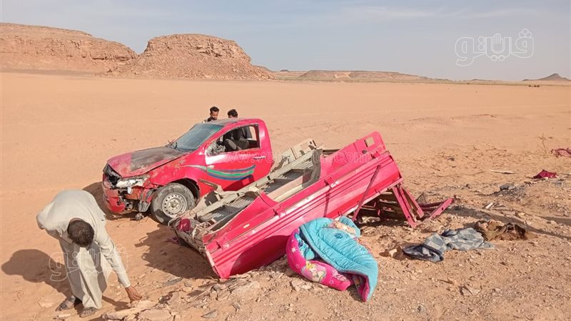 حادث انقلاب سيارة