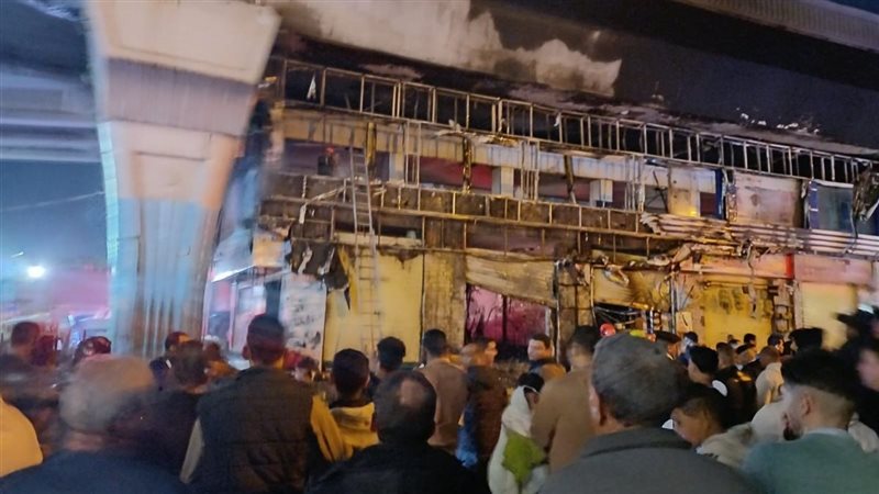 حريق مول تجاري بدمياط،