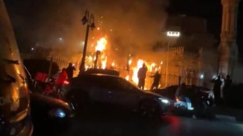 حريق يلتهم دار مناسبات
