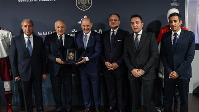 شاهد، ماذا فعل أبوريدة مع رئيس الاتحاد الإسباني بعد الهتافات العنصرية ضد منتخب مصر