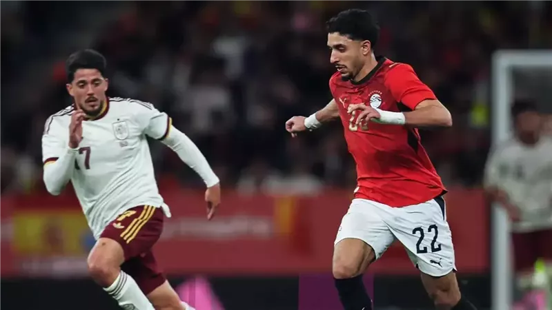 عمر مرموش خلال مباراة