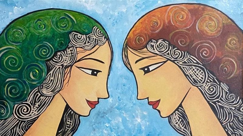 أحد لوحات معرض وجوه