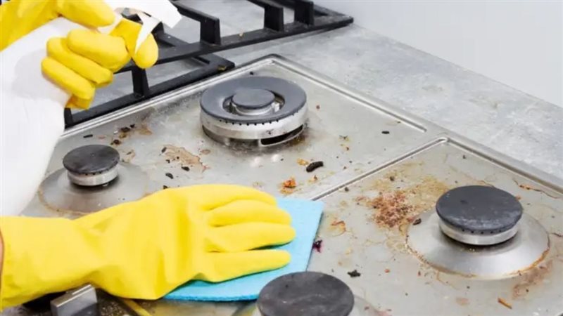 تنظيف البوتاجاز بأقل