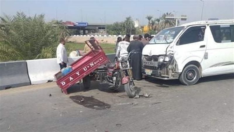 حادث تصادم علي الطريق