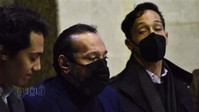 محمد فؤاد ومصطفى قمر وإيهاب توفيق في عزاء أحمد الحجار بالحامدية الشاذلية | صور