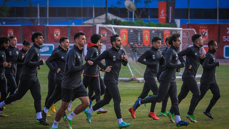 جانب من مران الأهلي