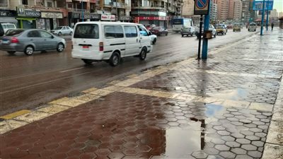 هطول أمطار متوسطة على الإسكندرية | صور