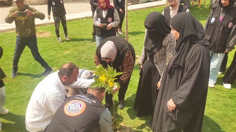 جانب من أعمال التشجير،