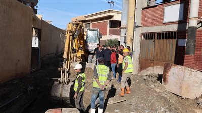 صرف صحي الإسكندرية تنجح في إصلاح خط طرد محطة معالجة الهانوفيل