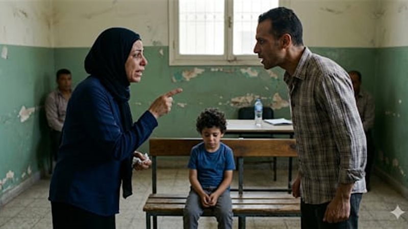 الأم والأب فى شجار