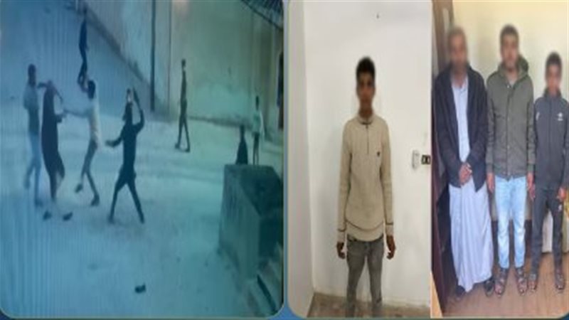 ضبط المتهمين بالتعدى
