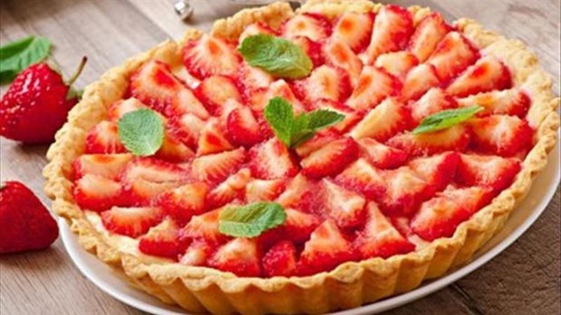 تارت الفراولة والجبن