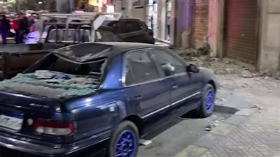 انهيار شرفة منزل بالطابق الثالث بمنطقة المنشية في الإسكندرية