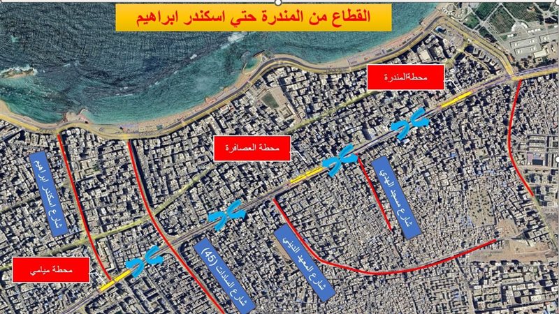 أسفل مسار المترو