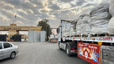 قافلة «زاد العزة 183» تنطلق إلى غزة بـ 5770 طن مساعدات إنسانية