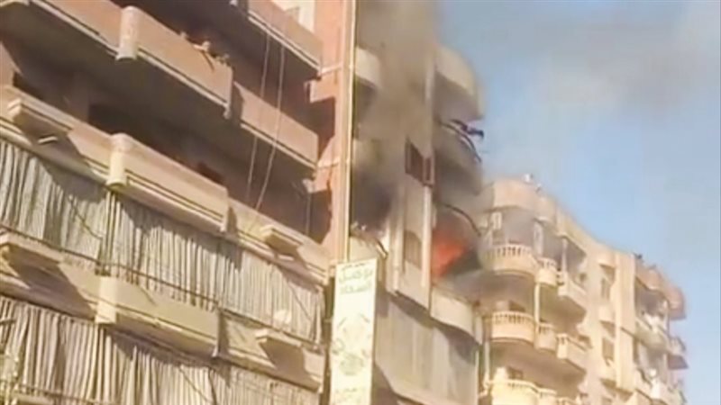 حريق يلتهم شقة سكنية،