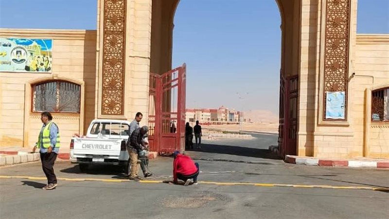 رفع كفاءة الطرق بالوادي