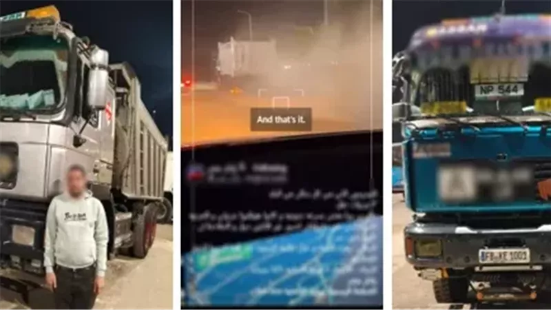 ضبط سائقي نقل ثقيل