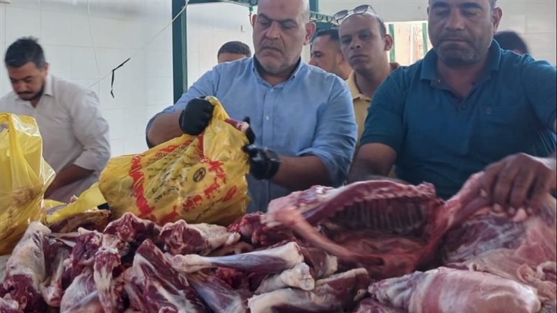 ضبط طن لحوم بالعبور،