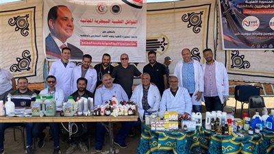 جامعة المنصورة الأهلية تطلق أول قافلة بيطرية مجانية بقرية 
